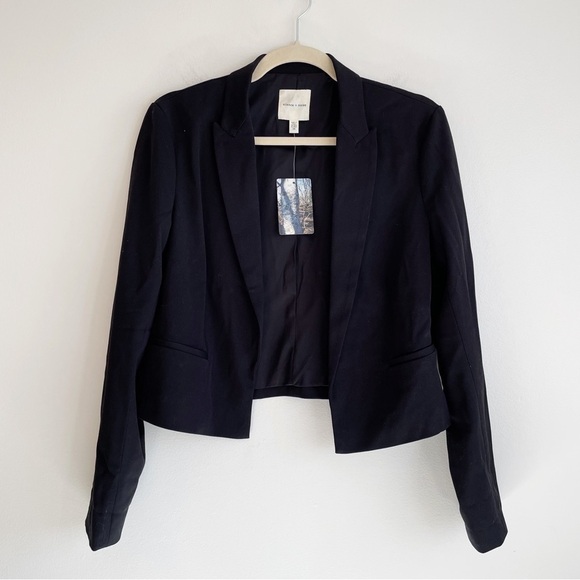 NEW NWT urban outfitters solid black blazer jacket preppy dark academia vamp M - Picture 7 of 7
